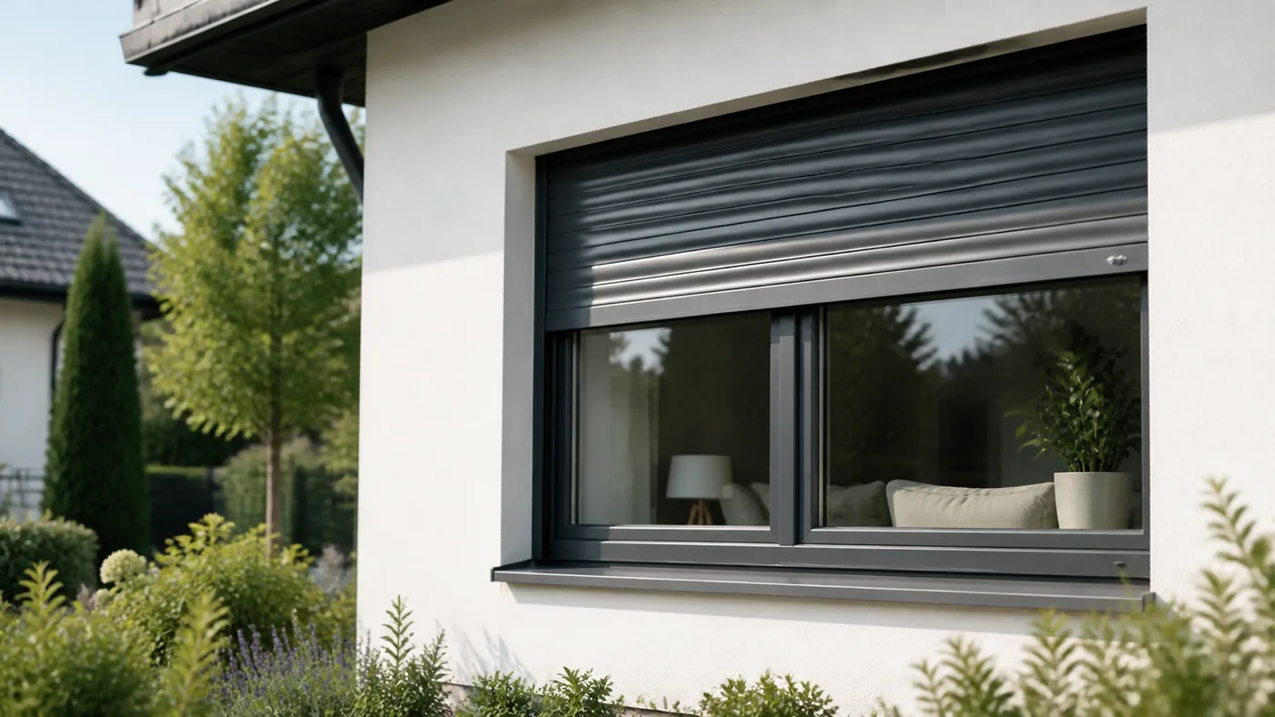 Rolladen Reparatur in 3400 Klosterneuburg: Fenster mit halb geschlossenem Rolladen – Service in Niederösterreich